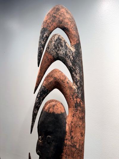 Garra Hook Sculpture on Display Stand Mid Sepik River Papua New Guinea