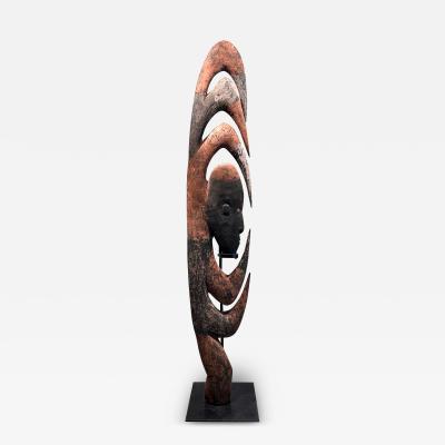 Garra Hook Sculpture on Display Stand Mid Sepik River Papua New Guinea