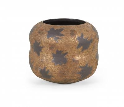 Gary DiPasquale Gary DiPasquale Contemporary Bronze Texture and Black Starburst Patterned Curved