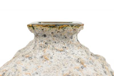 Gary DiPasquale Gary DiPasquale Contemporary Square Top Vase with Bulbous and Encrusted Texture