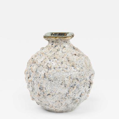 Gary DiPasquale Gary DiPasquale Contemporary Square Top Vase with Bulbous and Encrusted Texture