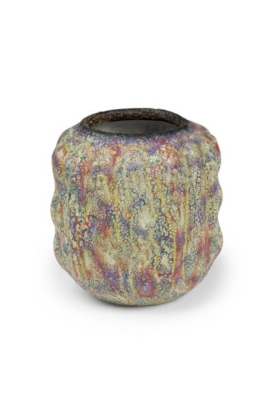 Gary DiPasquale Gary DiPasquale Contemporary Textural Amorphic Form Multi Colored Lobed Cylindri