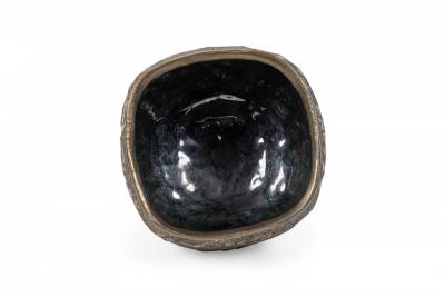 Gary DiPasquale Gary DiPasquale Contemporary Thrown Ceramic Graffiti Bronze Glazed Vessel