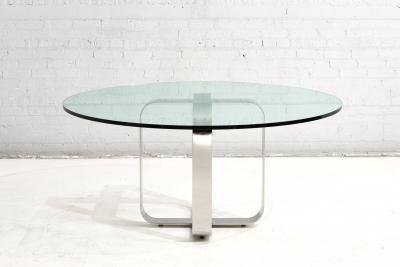 Gary Gutterman Stainless Steel and Glass Dining Table Axius Designs 1970