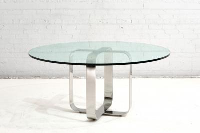 Gary Gutterman Stainless Steel and Glass Dining Table Axius Designs 1970