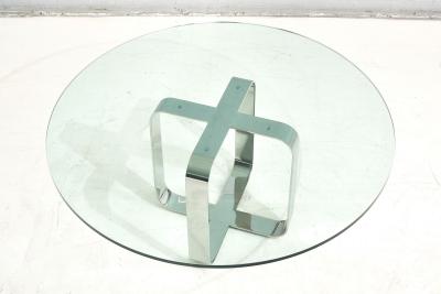 Gary Gutterman Stainless Steel and Glass Dining Table Axius Designs 1970