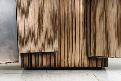 Gary Magakis Bronze Low Console with Cabinets