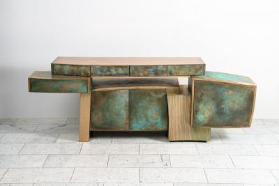 Gary Magakis Gary Magakis Bronze Bridged Console with Cabinets USA 2023