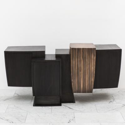 Gary Magakis Gary Magakis Steel and Layered Bronze Compact Console USA 2017