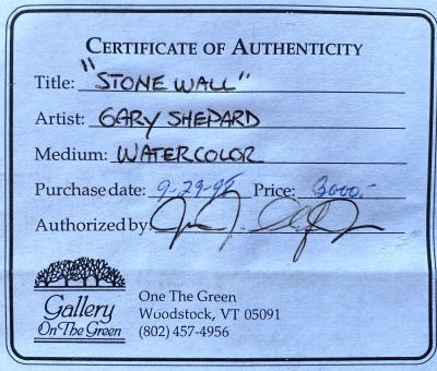 Gary Shepard Stone Wall