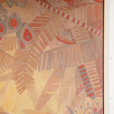 Gaston Andre Art Deco Signed Gaston Andre Oil on Canvas Tropical Landscape of Palms