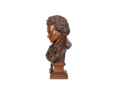 Gaston Leroux A Monumental Richly Patinated Bronze Bust of Beethoven by G Leroux