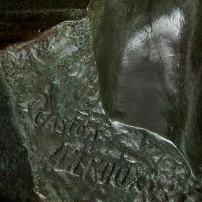 Gaston Leroux Two tone patinated bronze sculpture by G Leroux depicting Aida