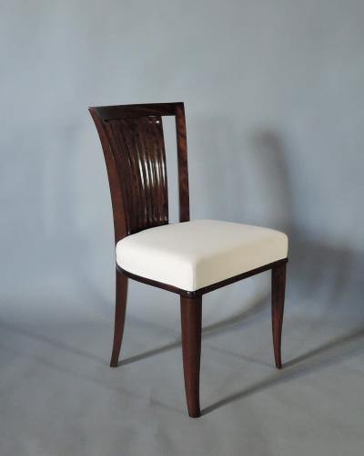 Gaston Poisson A Set of Six French Art Deco Mahogany Dining Chairs by Gaston Poisson