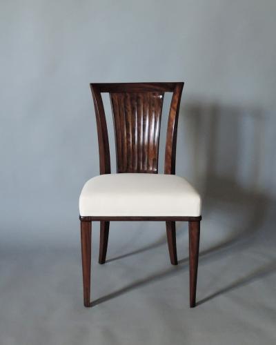 Gaston Poisson A Set of Six French Art Deco Mahogany Dining Chairs by Gaston Poisson