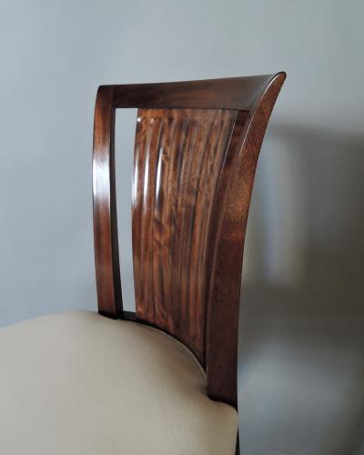 Gaston Poisson A Set of Six French Art Deco Mahogany Dining Chairs by Gaston Poisson