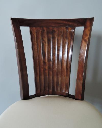 Gaston Poisson A Set of Six French Art Deco Mahogany Dining Chairs by Gaston Poisson