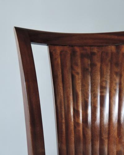 Gaston Poisson A Set of Six French Art Deco Mahogany Dining Chairs by Gaston Poisson