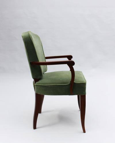 Gaston Poisson Fine French Art Deco Mahogany Armchair by Gaston Poisson