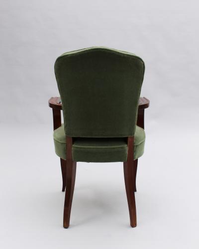 Gaston Poisson Fine French Art Deco Mahogany Armchair by Gaston Poisson