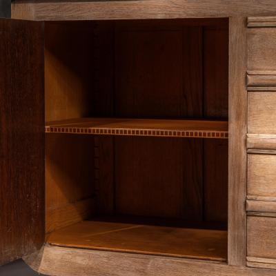 Gaston Poisson French Gaston Poisson Art Deco Oak Sideboard Buffet 1940