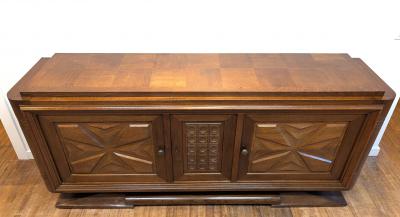 Gaston Poisson French Modernist Art Deco Credenza Sideboard