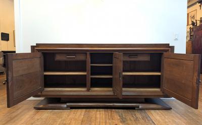 Gaston Poisson French Modernist Art Deco Credenza Sideboard