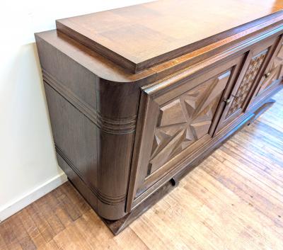 Gaston Poisson French Modernist Art Deco Credenza Sideboard