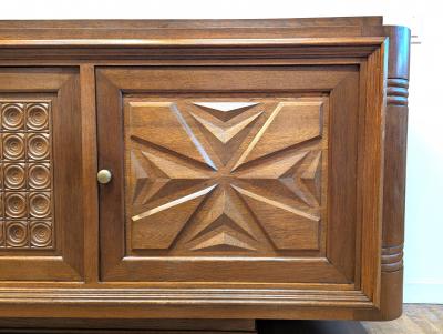 Gaston Poisson French Modernist Art Deco Credenza Sideboard