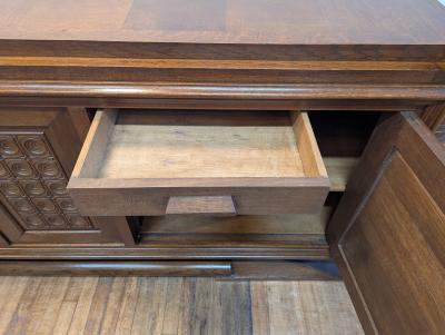 Gaston Poisson French Modernist Art Deco Credenza Sideboard