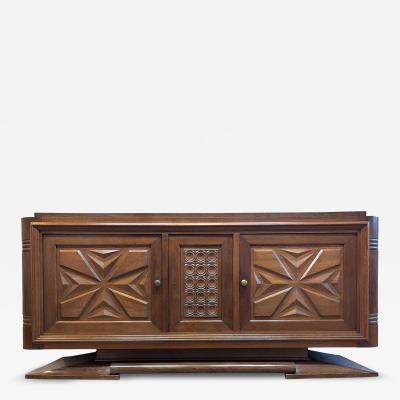 Gaston Poisson French Modernist Art Deco Credenza Sideboard