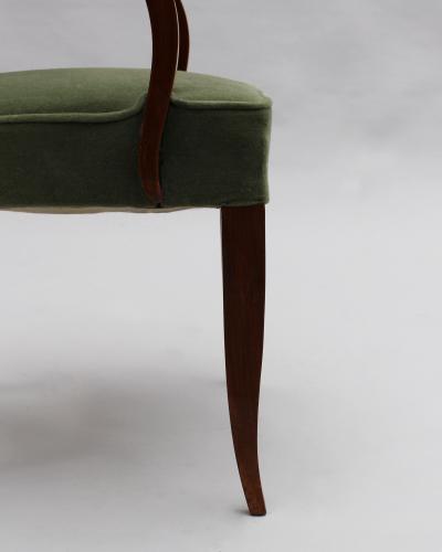 Gaston Poisson Pair of Fine French Art Deco Mahogany Armchairs by Gaston Poisson