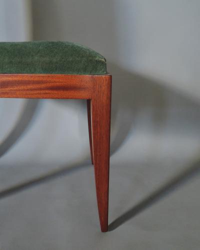 Gaston Poisson Set of 10 Fine French Art Deco Solid Mahogany Dining Chairs by Gaston Poisson