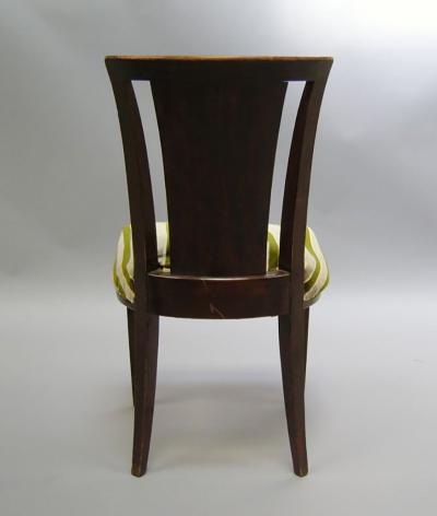 Gaston Poisson Set of Six French Art Deco Chairs by Gaston Poisson
