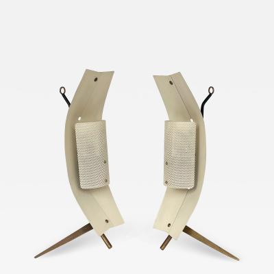 Gastone Colliva Pair Gastone Colliva Modernist Table Lamps Wall Sconces
