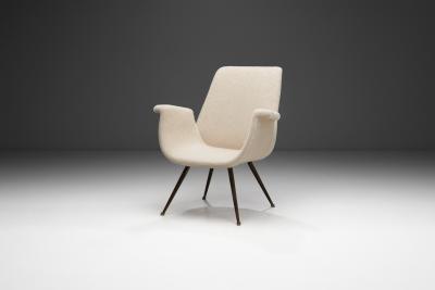 Gastone Rinaldi Chair with Lacquered Brass Legs by Gastone Rinaldi Attr for Rima Italy 1950s