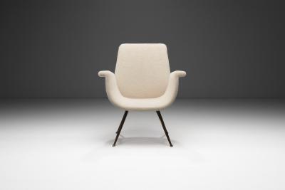 Gastone Rinaldi Chair with Lacquered Brass Legs by Gastone Rinaldi Attr for Rima Italy 1950s