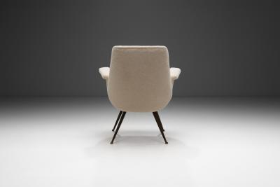 Gastone Rinaldi Chair with Lacquered Brass Legs by Gastone Rinaldi Attr for Rima Italy 1950s