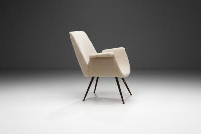 Gastone Rinaldi Chair with Lacquered Brass Legs by Gastone Rinaldi Attr for Rima Italy 1950s