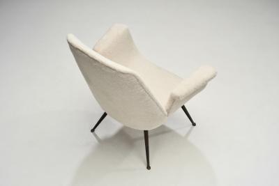Gastone Rinaldi Chair with Lacquered Brass Legs by Gastone Rinaldi Attr for Rima Italy 1950s
