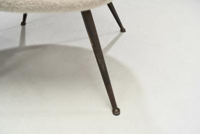 Gastone Rinaldi Chair with Lacquered Brass Legs by Gastone Rinaldi Attr for Rima Italy 1950s