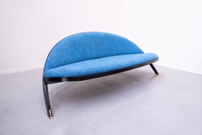 Gastone Rinaldi Gio Ponti Mid Century Blue Saturno Sofa by Gastone Rinaldi for Rima