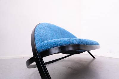 Gastone Rinaldi Gio Ponti Mid Century Blue Saturno Sofa by Gastone Rinaldi for Rima