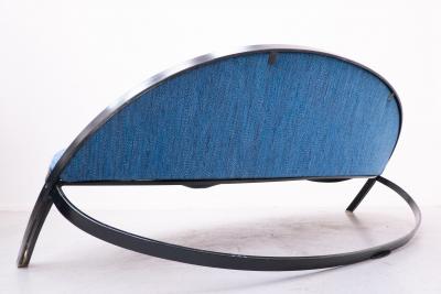 Gastone Rinaldi Gio Ponti Mid Century Blue Saturno Sofa by Gastone Rinaldi for Rima