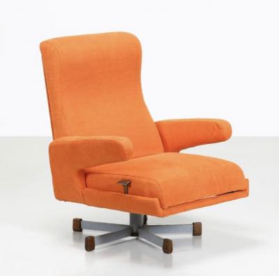 Gastone Rinaldi Rare Swivel Armchair P74 by RIMA