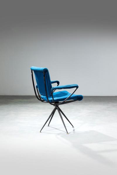 Gastone Rinaldi Rare Swivel Chair DU24