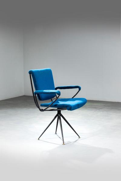 Gastone Rinaldi Rare Swivel Chair DU24