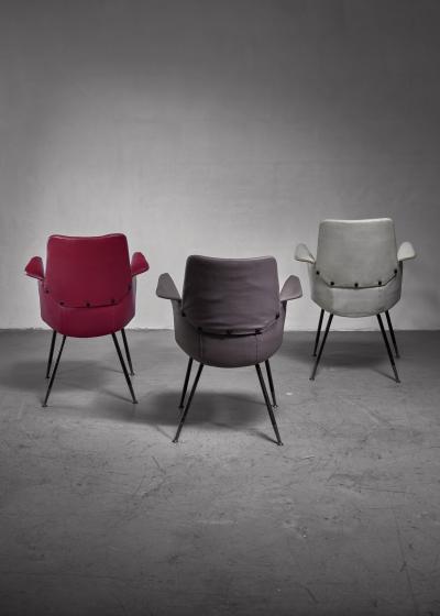Gastone Rinaldi Set of 3 Gastone Rinaldi DU20 side chairs