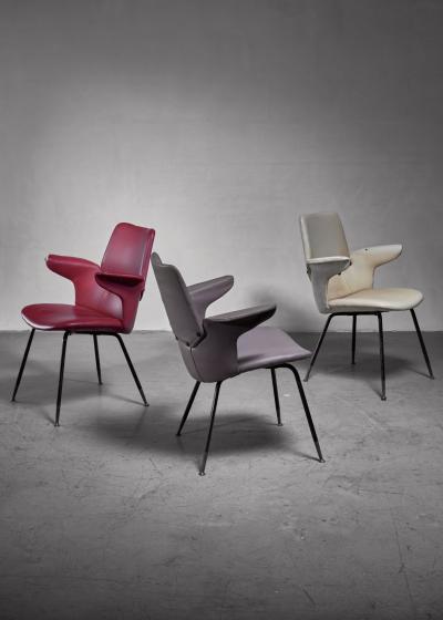 Gastone Rinaldi Set of 3 Gastone Rinaldi DU20 side chairs