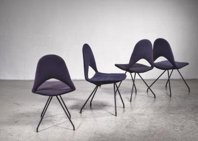 Gastone Rinaldi Set of 4 Gastone Rinaldi chairs for Rima
